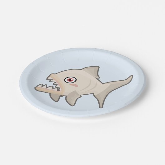 Kawaii Piranha Papieren Bordje (Gekanteld)