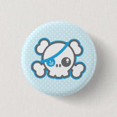 Kawaii Pirate Skull Button (Voorkant)
