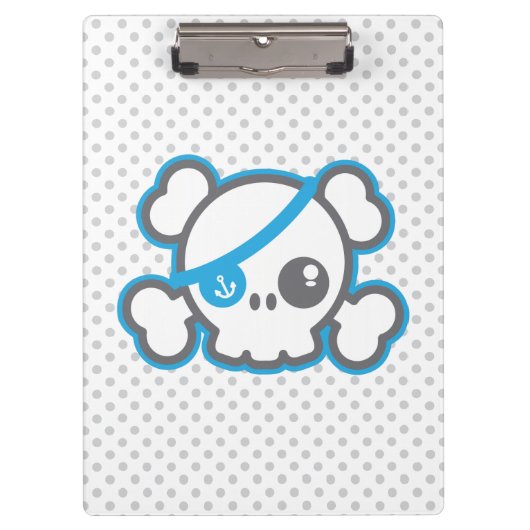 Kawaii Pirate Skull Clip Board Klembord (Voorkant)