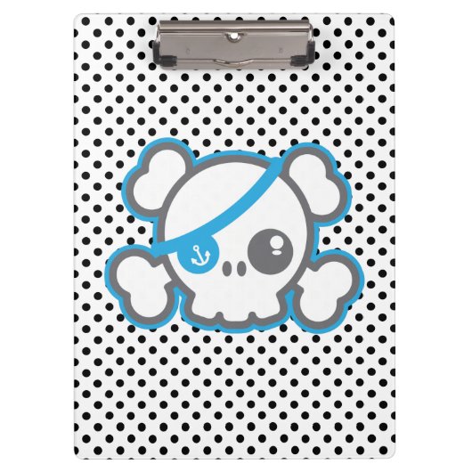 Kawaii Pirate Skull Clip Board Klembord (Voorkant)