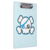 Kawaii Pirate Skull Clip Board Klembord (Rechts)