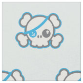 Kawaii Pirate Skull Custom Fabric Stof (Close Up)