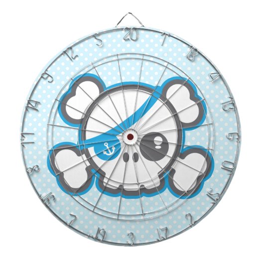 Kawaii Pirate Skull Dart Board Dartbord (Voorkant)