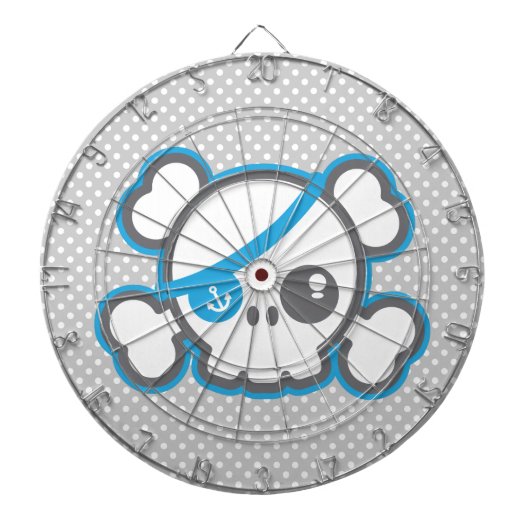 Kawaii Pirate Skull Dart Board Dartbord (Voorkant)