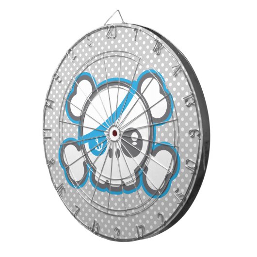 Kawaii Pirate Skull Dart Board Dartbord (Voorkant Rechts)