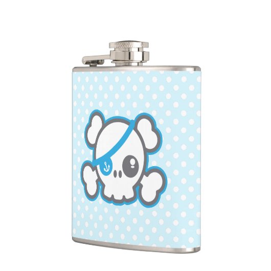 Kawaii Pirate Skull Flask Heupfles (Links)