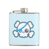 Kawaii Pirate Skull Flask Heupfles (Voorkant)