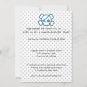 Kawaii Pirate Skull Halloween Party Invitation Kaart (Achterkant)
