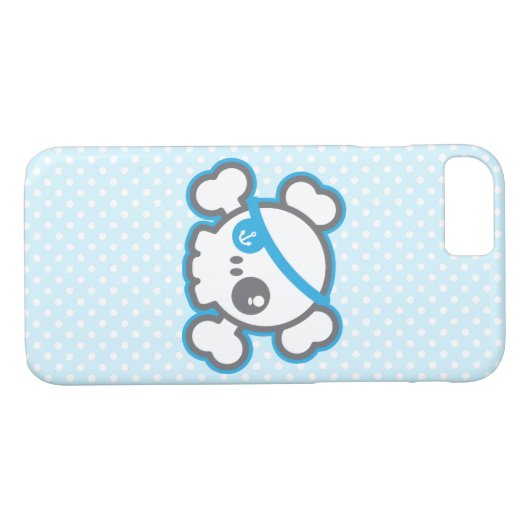 Kawaii Pirate Skull iPhone Case (Achterkant (Horizontaal))