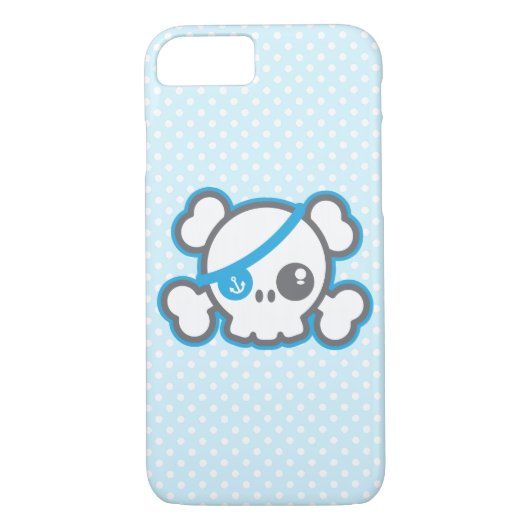 Kawaii Pirate Skull iPhone Case (Achterkant)