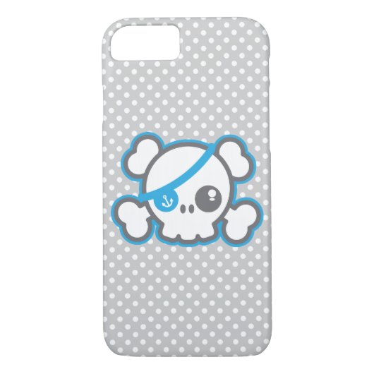 Kawaii Pirate Skull iPhone Case (Achterkant)