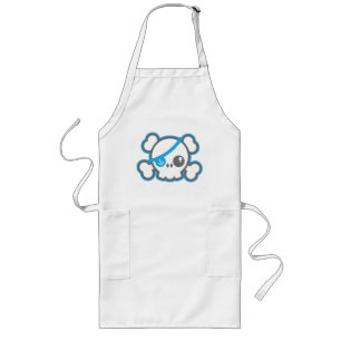 Kawaii Pirate Skull Kind Apron Lang Schort
