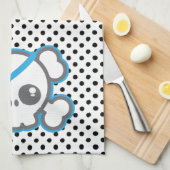 Kawaii Pirate Skull Kitchen Towel Theedoek (Quarter Fold)