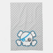 Kawaii Pirate Skull Kitchen Towel Theedoek (Verticaal)
