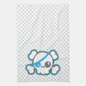 Kawaii Pirate Skull Kitchen Towel Theedoek (Verticaal)