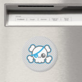 Kawaii Pirate Skull Magnet (Insitu (Vaatwasser))