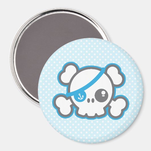 Kawaii Pirate Skull Magnet (Voorkant / Achterkant)