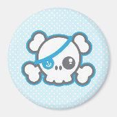 Kawaii Pirate Skull Magnet (Voorkant)