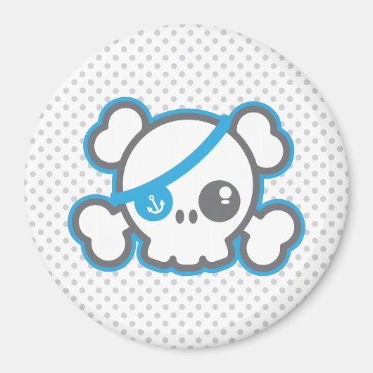 Kawaii Pirate Skull Magnet (Voorkant)