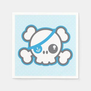 Kawaii Pirate Skull Napkins Servetten