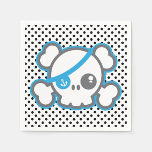 Kawaii Pirate Skull Napkins Servetten