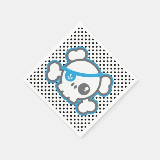 Kawaii Pirate Skull Napkins Servetten (Hoek)