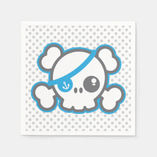 Kawaii Pirate Skull Napkins Servetten