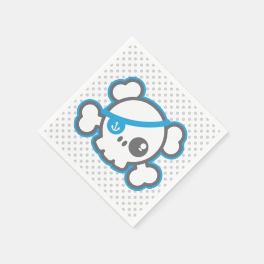 Kawaii Pirate Skull Napkins Servetten (Hoek)