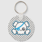 Kawaii Pirate Skull Sleutelhanger (Voorkant)
