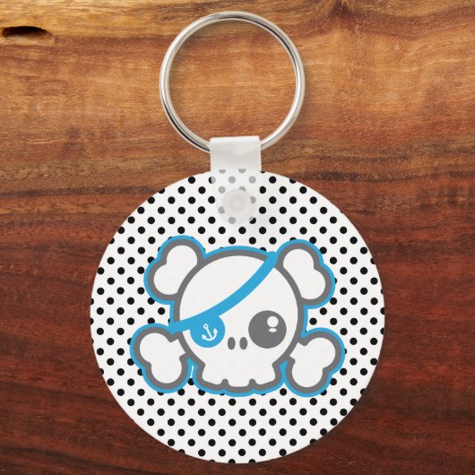 Kawaii Pirate Skull Sleutelhanger (Voorkant)