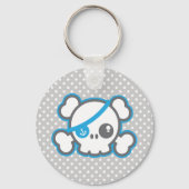 Kawaii Pirate Skull Sleutelhanger (Voorkant)