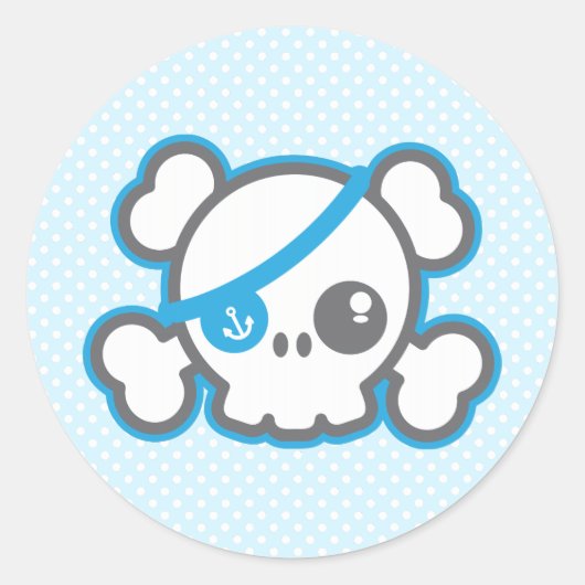 Kawaii Pirate Skull Stickers (Voorkant)