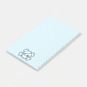 Kawaii Pirate Skull Sticky Note Cards (Schuin)