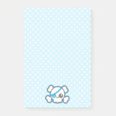 Kawaii Pirate Skull Sticky Note Cards (Voorkant)