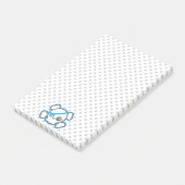 Kawaii Pirate Skull Sticky Note Cards (Schuin)