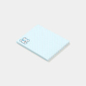Kawaii Pirate Skull Sticky Note Cards (Schuin)
