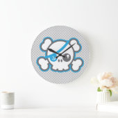 Kawaii Pirate Skull Wall klok (Huis)