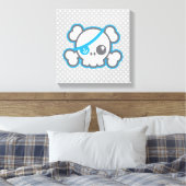 Kawaii Pirate Skull Wrapped Canvas (Insitu (Slaapkamer))