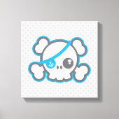 Kawaii Pirate Skull Wrapped Canvas (Voorkant)