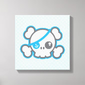 Kawaii Pirate Skull Wrapped Canvas (Voorkant)
