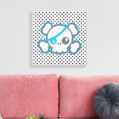 Kawaii Pirate Skull Wrapped Canvas Afdruk (Insitu (Woonkamer))