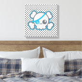 Kawaii Pirate Skull Wrapped Canvas Afdruk (Insitu (Slaapkamer))
