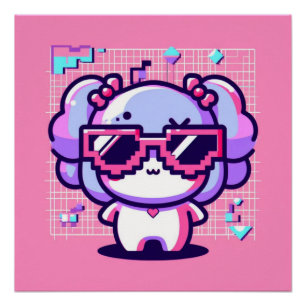 Kawaii Pixel Pal Perfect Poster