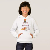 Kawaii Pizza Cat & Little Pizza Buddy Grappige Gra (Voorkant volledig)