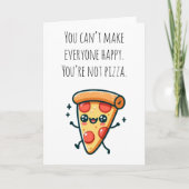Kawaii Pizza Slice Grappige Groeten Kaart (Voorkant)