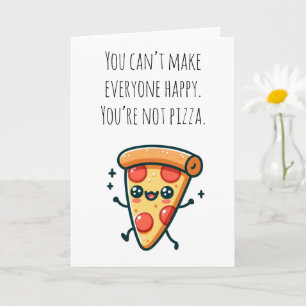 Kawaii Pizza Slice Grappige Groeten Kaart