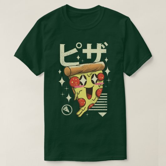 Kawaii Pizza T-shirt (Design voorkant)
