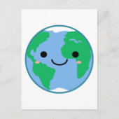 Kawaii Planet Earth Briefkaart (Voorkant)