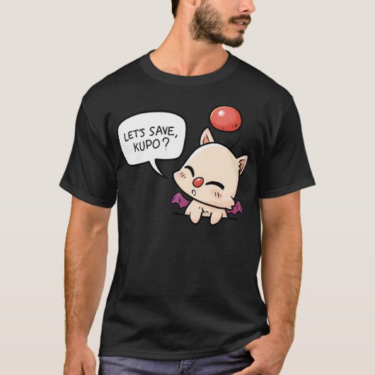 Kawaii Pocket Moogle Save Kupo Mog T-shirt (Voorkant)