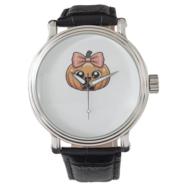kawaii pompoen Classic T-Shirt Horloge (Voorkant)